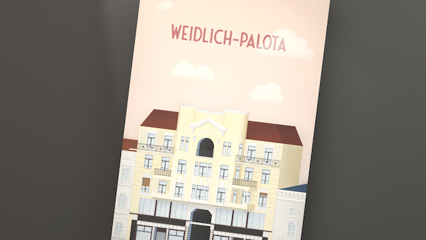 A Weidlich-palota illusztráció 3D renderen